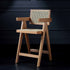 Jeanne Natural Colour Cane Rattan Solid Beech Wood Counter Stool - daals