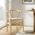 Hansel Wooden Dining Chair, Ivory White Boucle and Natural Frame - daals