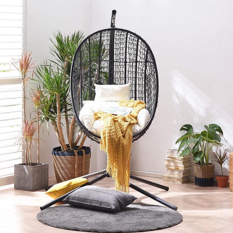 Azura Black Patio Hanging Egg Chair