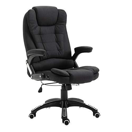 Cherry Tree Furniture Executive Recline Extra Padded Office Chair Standard, MO17 Black Fabric